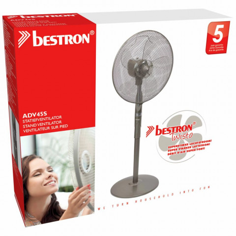 Bestron ventilateur sur pied 45 cm gris adv45s