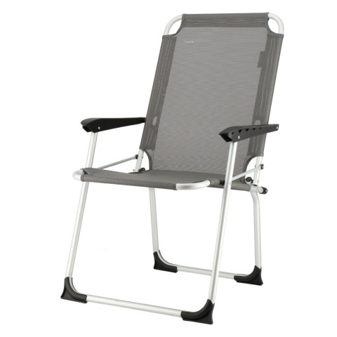 Chaise de camping pliable de luxe ancona compact gris