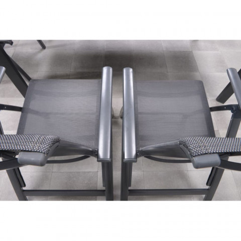 Garden impressions chaise de jardin inclinable gala gris 00300gt