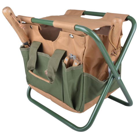 Sac à outils et tabouret de jardinage gt01