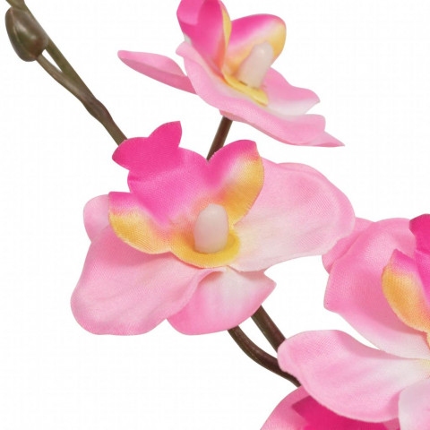 Plante artificielle avec pot orchidée 30 cm rose