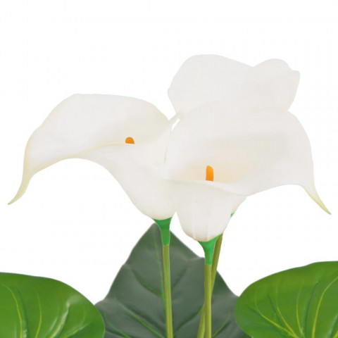 Plante artificielle avec pot lis calla 45 cm blanc