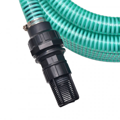 Tuyau d'aspiration avec raccords 7 m 22 mm vert