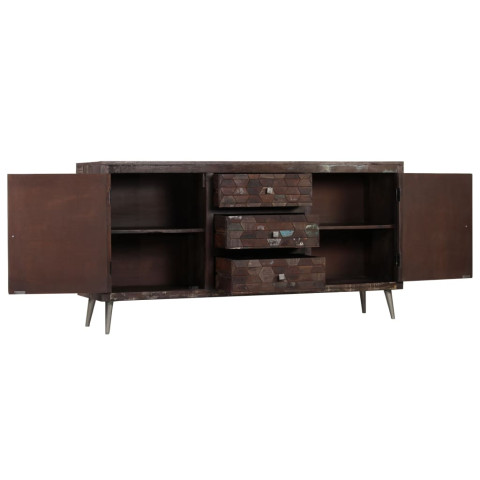 Buffet bois de récupération solide 160 x 40 x 80 cm