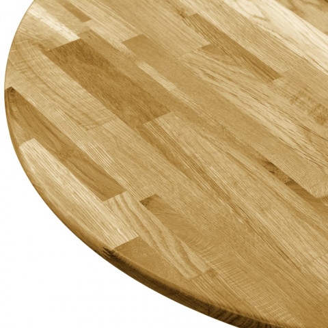 Dessus de table bois de chêne massif rond épaisseur 23 mm - Diamètre au choix