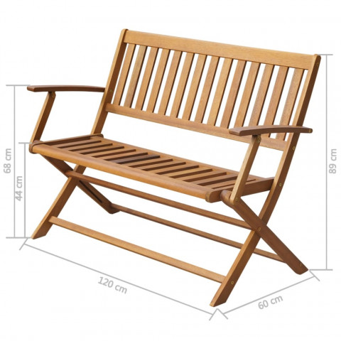 Banc de jardin 120 cm bois d'acacia solide