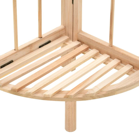 Étagère armoire meuble design étagère d'angle bois de cèdre 110 cm 