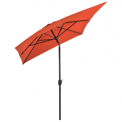 Vidaxl parasol avec mât en métal 300 x 200 cm terre cuite