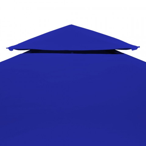 Vidaxl toile supérieure de belvédère 2 niveaux 310 g/m² 4x3 m bleu