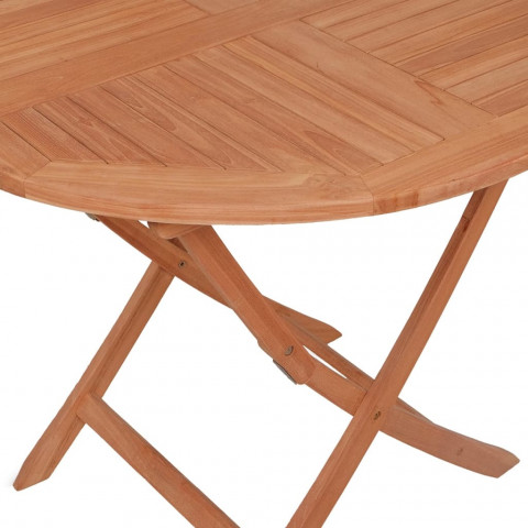 Table pliable de jardin 85x76 cm bois de teck solide