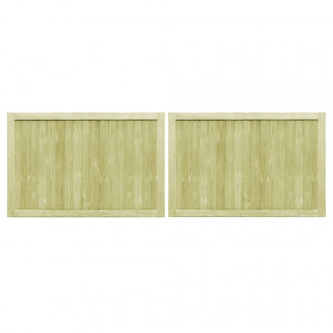 Portillons de jardin 2 pcs bois de pin imprégné - Dimensions au choix