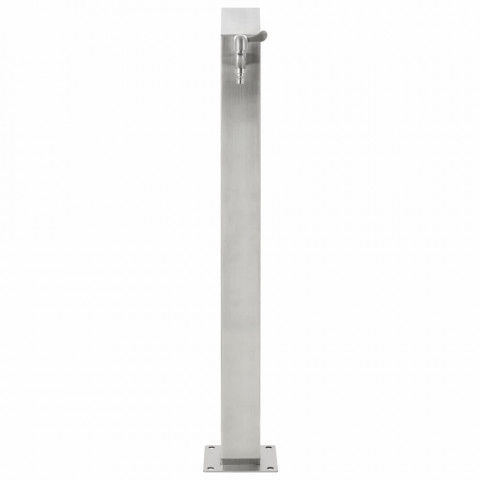 Colonne à eau de jardin carrée acier inoxydable 95 cm