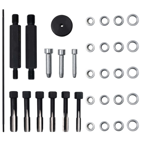 Kit de réparation filetage bougie préchauffage 33pcs m8 m10 m12