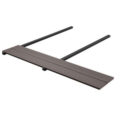 Panneaux de terrasse solides wpc 10 m² 4 m marron foncé