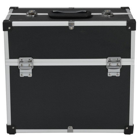Boîte à outils 38x22,5x34 cm noir aluminium