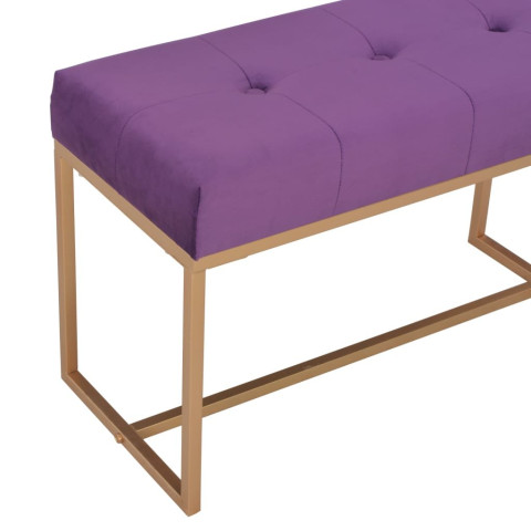 Banc 80 cm velours - Couleur au choix