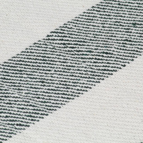 Couverture coton rayures 220x250 cm vert foncé