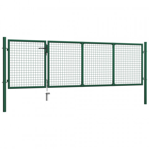 Portillon acier 350x100 cm vert