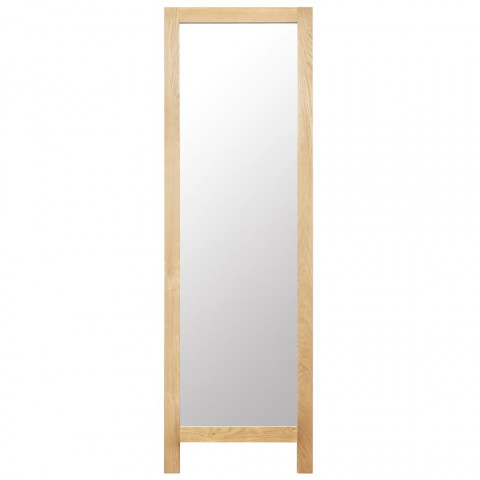 Miroir sur pied 48x46,5x150 cm bois de chêne solide