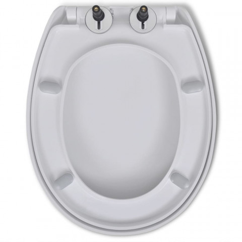 Sièges De Toilette Avec Couvercles 2 Pcs Plastique Blanc