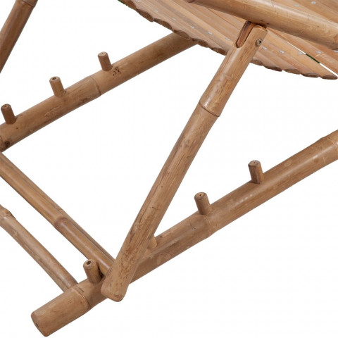 Chaise de terrasse avec repose-pied bambou