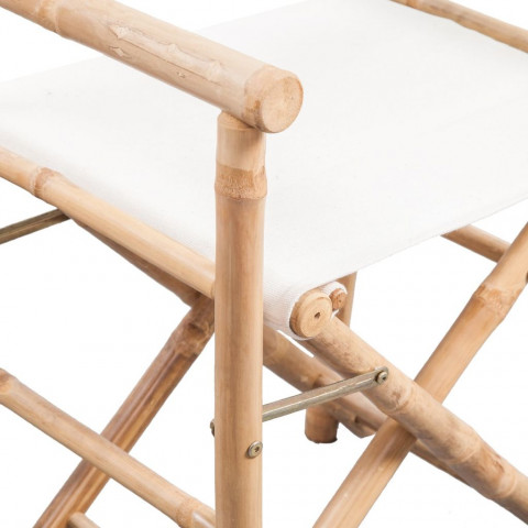 Chaise pliable en bambou et toile