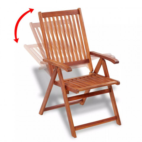 Vidaxl chaise de salle à manger d'extérieur 2 pièces en bois d'acacia