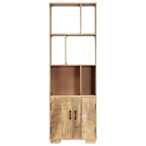 Étagère armoire meuble design bibliothèque 180 cm bois de manguier solide 