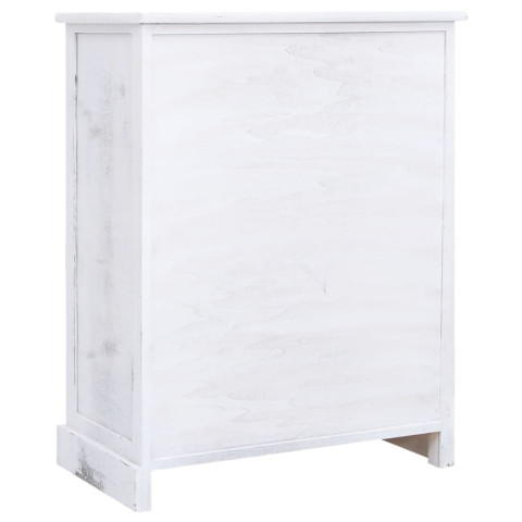 Commode à tiroirs blanc 60 x 30 x 75 cm bois