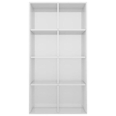 Bibliothèque/buffet blanc brillant 66 x 30 x 130 cm aggloméré