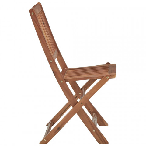 Chaises pliables d'extérieur 4 pcs bois d'acacia solide