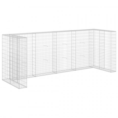 Mur en gabion pour poubelles acier galvanisé 320x100x120 cm