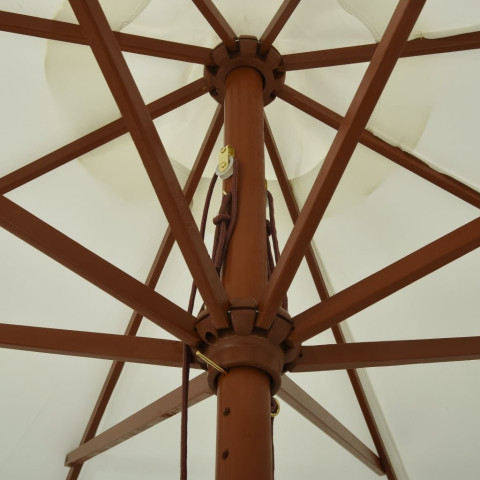 Parasol avec mât en bambou 330 cm - Couleur au choix