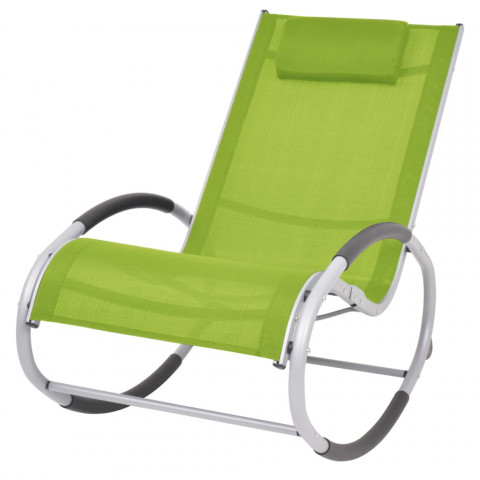 Chaise à bascule d'extérieur Textilène - Couleur au choix