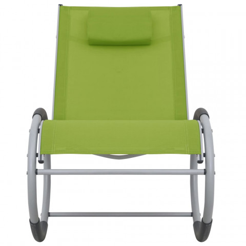 Chaise à bascule d'extérieur Textilène - Couleur au choix