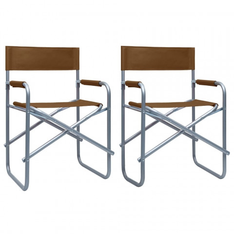 Chaises de metteur en scène 2 pcs acier - Couleur au choix