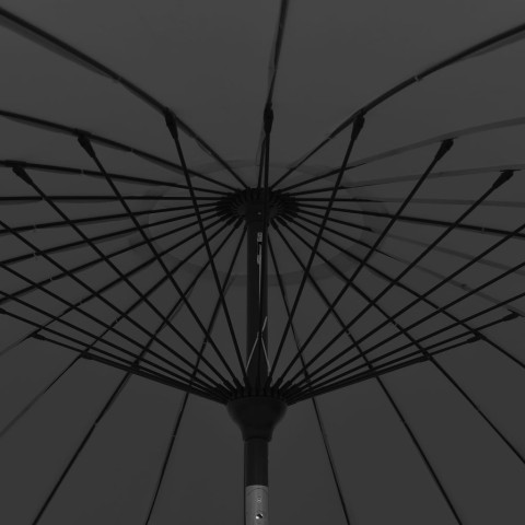 Parasol d'extérieur avec mât en aluminium 270 cm noir helloshop26 02_0008222