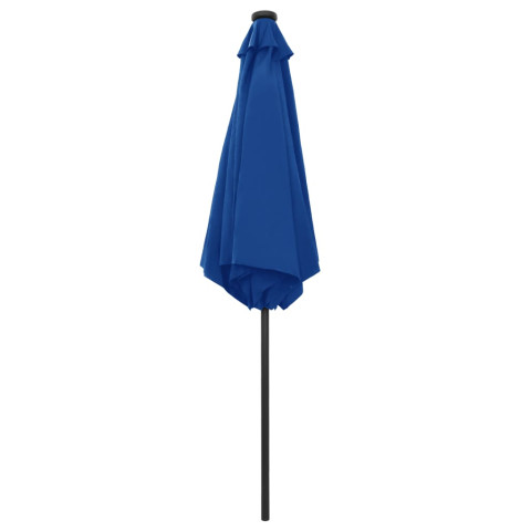 Parasol d'extérieur avec led et mât en aluminium 270 cm bleu helloshop26 02_0008076