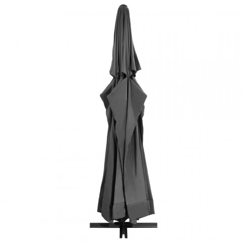 Parasol d'extérieur avec mât en aluminium 600 cm Anthracite