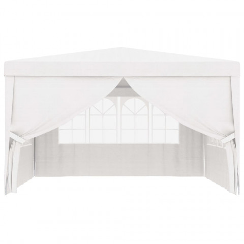 Tente de réception avec parois latérales 4x4 m Blanc 90 g/m²