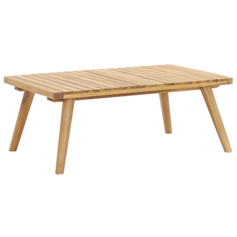 Salon de jardin 4 pcs avec coussins bois d'acacia solide