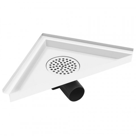 Drain de douche 2 en 1 avec couvercle 25x25 cm Acier inoxydable