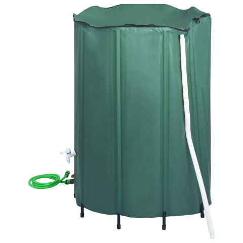  Réservoir pliable d'eau de pluie avec robinet 1350 L