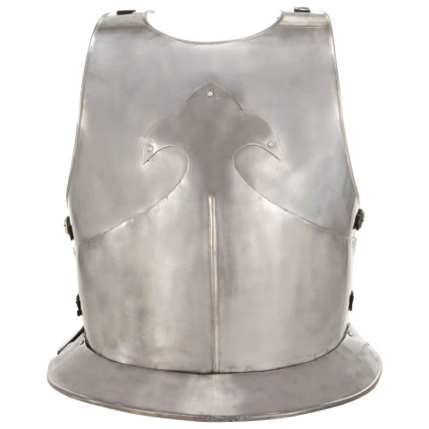 Cuirasse d'armure corporelle chevalier médiéval argenté acier