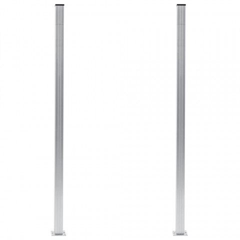 Poteaux de clôture 2 pcs aluminium 185 cm