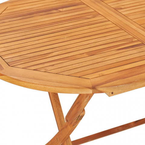 Table pliable de jardin 160x80x75 cm bois de teck solide