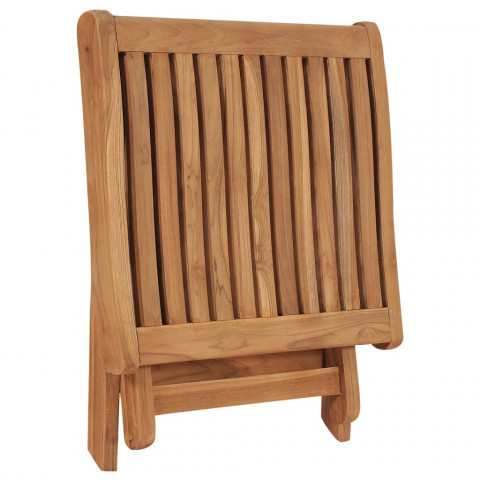 Repose-pied pliable 46,5x49x41,5 cm bois de teck solide