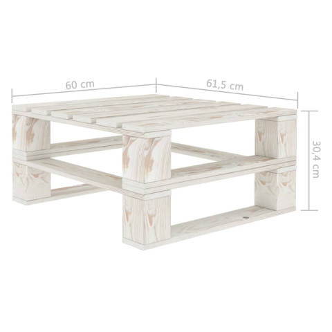 Table palette de jardin blanc bois