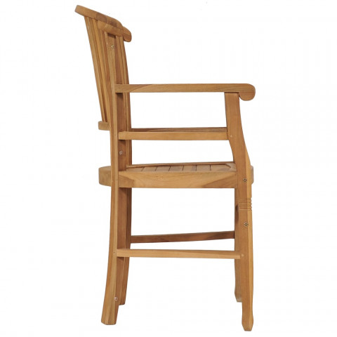 Chaises de jardin 2 pcs bois de teck solide