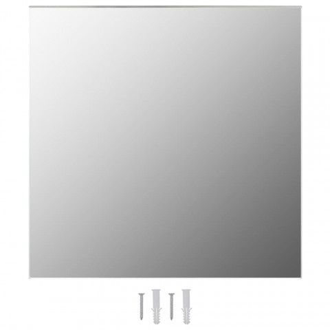 Miroirs muraux 2 pcs 50x50 cm carré verre